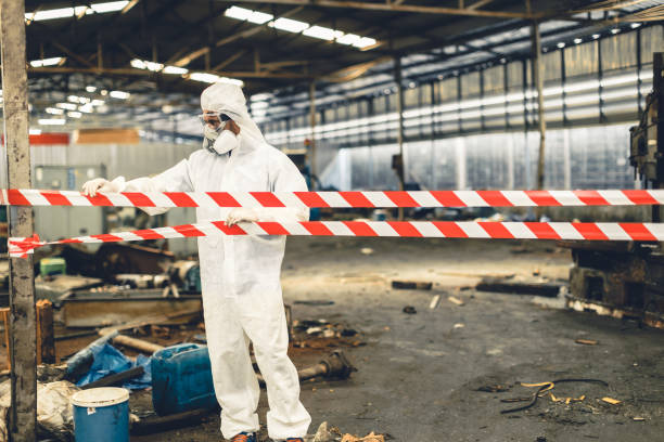 Professional Biohazard Cleanup technician working in Dayton, OH
